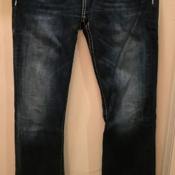 Big Star Dark Blue Boot Cut Jeans 25R x 31 - Picture 3 of 6